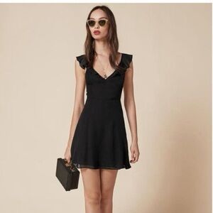 REFORMATION Black Mini Dress